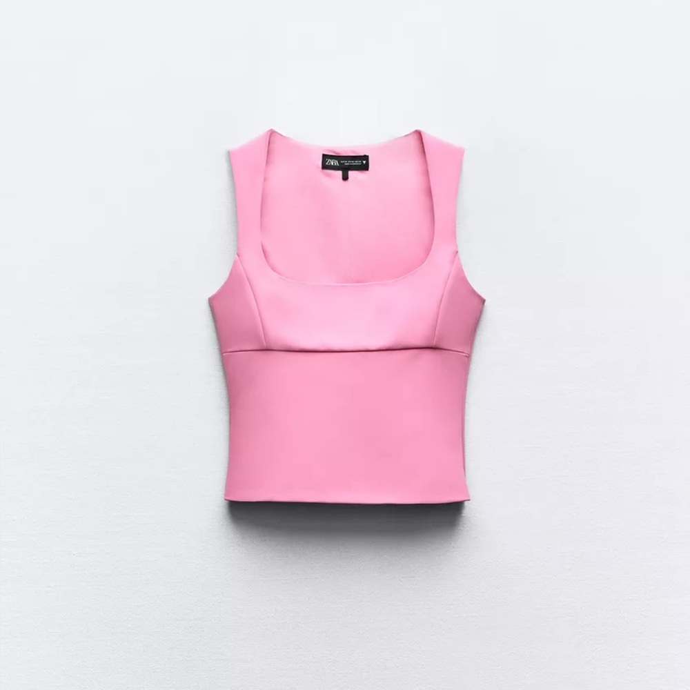 ZARA STRETCHY SQUARE NECK TOP